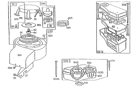Blower Hsg, Rewind, A/C Diagram and Parts List for 191702-6033-XX  Briggs and Stratton Engine